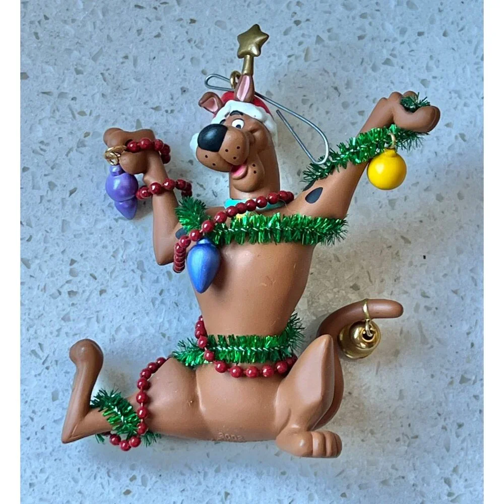 Hallmark 2000 Scooby-Doo & TM Warmer 2002 Shaggy Christmas Ornaments Lot of 2
